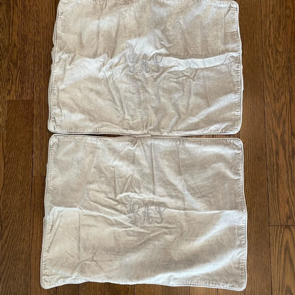 Restoration Hardware baby & child LUSTER VELVET STANDARD SHAM personalized SAS